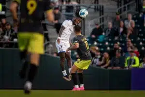 During a match between Omaha United and PSOC Charlotte 10/04/23. Photo by Eric Francis