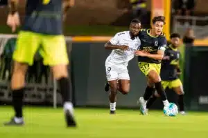 During a match between Omaha United and PSOC Charlotte 10/04/23. Photo by Eric Francis