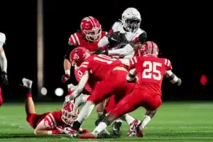 Westside Hiih School running back Jahmez Ross (6) runs the ball during a game between the Millard South and Omaha Westside in Omaha, NE on Sunday October 13th, 2023. Photo by Eric Francis