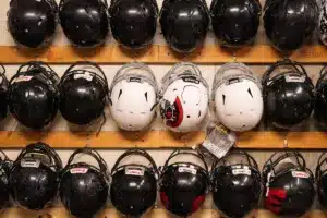 Westside High School equipment room before a game between Lincoln North East and Westside in Omaha, NE on Thursday October 19tth, 2023. Photo by Eric Francis