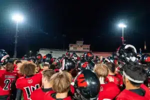 Westside High School celebrate after a game between Lincoln North East and Westside in Omaha, NE on Thursday October 19tth, 2023. Photo by Eric Francis