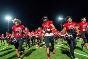 Westside High School celebrate after a game between Lincoln North East and Westside in Omaha, NE on Thursday October 19tth, 2023. Photo by Eric Francis