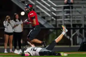 Westside High School Caleb Benning (1) during a game between Lincoln North East and Westside in Omaha, NE on Thursday October 19tth, 2023. Photo by Eric Francis