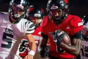 Westside High School running back Jahmez Ross (6) during a game between Lincoln North East and Westside in Omaha, NE on Thursday October 19tth, 2023. Photo by Eric Francis