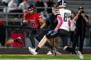 Westside High School Keynan Cotton (10) during a game between Lincoln North East and Westside in Omaha, NE on Thursday October 19tth, 2023. Photo by Eric Francis