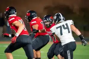 Westside High School Wyatt Francis (57) during a game between Lincoln North East and Westside in Omaha, NE on Thursday October 19tth, 2023. Photo by Eric Francis