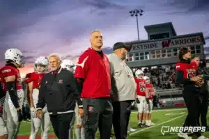 Warmups during a game between Bellevue West and the Westside in Omaha, NE on Friday November 3rd, 2023. . Photo by Eric Francis