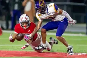 Westside Higih School Caleb Benning (1) during a game between Bellevue West and the Westside in Omaha, NE on Friday November 3rd, 2023. . Photo by Eric Francis
