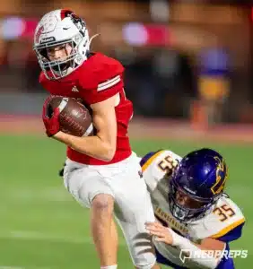 Westside Higih School Brody Goc (23) during a game between Bellevue West and the Westside in Omaha, NE on Friday November 3rd, 2023. . Photo by Eric Francis