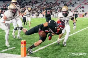 Westside Higih School Caleb Benning (1) during a Class A State Championship[ game between Elkhorn South High School and Omaha Westside High School in Lincoln, NE on Tuesday November 21st, 2023. Westside defeated Elkhorn South 56-0. Photo by Eric Francis