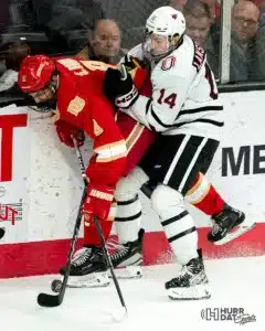 Omaha Mavericks forward Jesse Lansdell