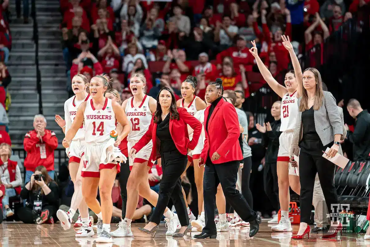 Nebraska Cornhuskers during a game against the Indiana Hoosiers at the Pinnacle Bank Arena in Lincoln, NE January 7rth 2024. Photo by Eric Francis