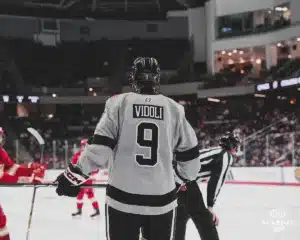 ...during a game between Omaha Mavericks hockey and the Denver Pioneers in Omaha, NE January 20th, 2024. Photo by Collin Stilen