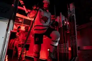 Omaha during a game against against the Colorado College at Baxter Arena in Omaha, NE February 23rd 2024. Photo by Eric Francis