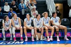 Creighton Bluejaysc during a game against against Xavier at Sokol Arena in Omaha, NE February 24th 2024. Photo by Eric Francis