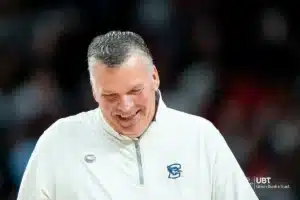 during a game against the Oregon Ducks in the second round of the NCAA Championships March 21st 2024 in Pittsburgh, PA. Photo by Eric Francis