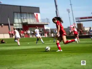 The Nebraska Cornhuskers take on the Creighton Bluejays during a women’s soccer match, Monday, September 2, 2024, in Lincoln, Nebraska. Photo by Brandon Tiedemann.