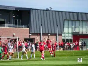 The Nebraska Cornhuskers take on the Creighton Bluejays during a women’s soccer match, Monday, September 2, 2024, in Lincoln, Nebraska. Photo by Brandon Tiedemann.