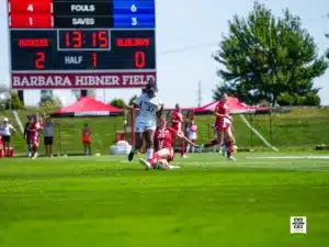 The Nebraska Cornhuskers take on the Creighton Bluejays during a women’s soccer match, Monday, September 2, 2024, in Lincoln, Nebraska. Photo by Brandon Tiedemann.