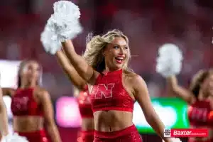 Nebraska Cornhuskers Scalets dance team perform for the fans during the college football game against the Northern Iowa Panthers Saturday, September 14, 2024, in Lincoln, Nebraska. Photo John S. Peterson.