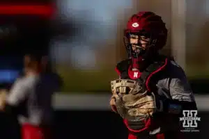 Nebraska Cornhuskers Macie Vickers jogs back to home plate during the Red White softball game Wednesday, October 23, 2024, in Lincoln, Nebraska. Photo by John S. Peterson.