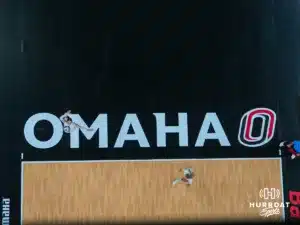 Omaha Mavericks take on North Dakota State in a volleyball match Sunday, October 13, 2024 in Omaha, Nebraska. Photo by Brandon Tiedemann.