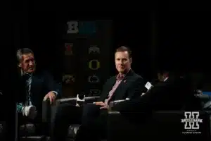 Nebraska head coach Fred Hoiberg answering questions from the media during Big Ten Media Days on Thursday, October 3, 2024, in Rosemont, IL. Photo by Mike Sautter.