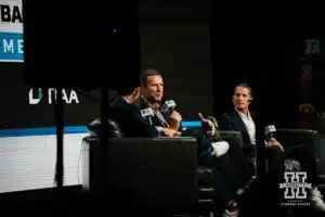 Nebraska head coach Fred Hoiberg answering questions from the media during Big Ten Media Days on Thursday, October 3, 2024, in Rosemont, IL. Photo by Mike Sautter.