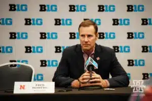 Nebraska head coach Fred Hoiberg answering questions from the media during Big Ten Media Days on Thursday, October 3, 2024, in Rosemont, IL. Photo by Mike Sautter.