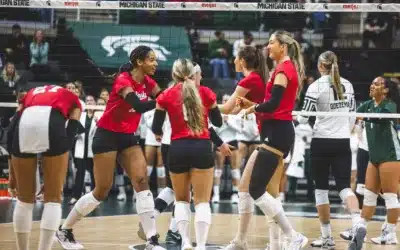 Left Sides Lead Way as No. 2 Nebraska Volleyball Sweeps Michigan State