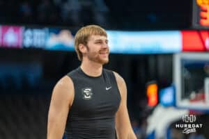 Isaac Traudt before a college basketball game November 10th, 2024 in Omaha Nebraska. Photo by Brandon Tiedemann.