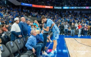 Ryan Kalkbrenner before a college basketball game November 10th, 2024 in Omaha Nebraska. Photo by Brandon Tiedemann.