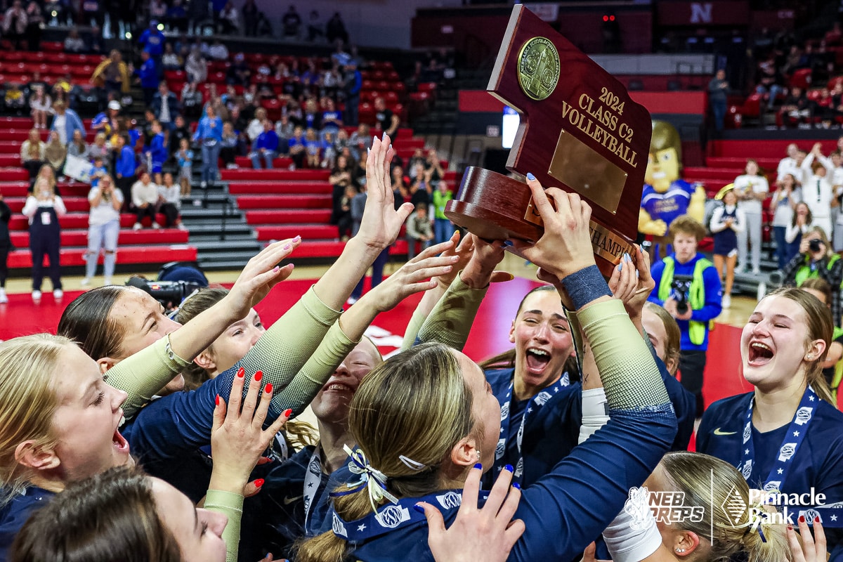 Lincoln Lutheran wins the 2024 NSAA State Championship for Class C2 over Thayer County Saturday, November 9, 2024 in Lincoln, Nebraska.