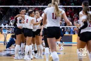 Penn State takes the win in five sets against Nebraska during the semi-final round in the NCAA championship Thursday, December 19, 2024, in Louisville, Kentucky. Photo by John S. Peterson.