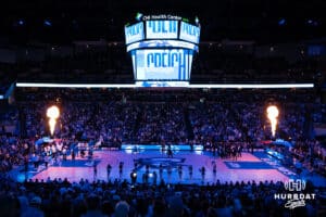 Creighton Bluejays arena before a college basketball game against the Villanova Wildcats on Saturday, December 21st, 2024 in Omaha Nebraska. Photo by Brandon Tiedemann.