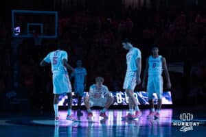 Creighton Bluejays before a college basketball game against Seton Hall on January 25th, 2025 in Omaha Nebraska. Photo by Brandon Tiedemann.