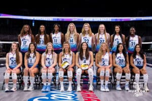 Omaha Supernovas pose for a team photo during the Supernovas Media Day, Monday, January 6, 2025, in Omaha, Nebraska. Photo by John S. Peterson.