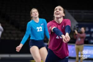 Supernovas libero Allison Whitten (20) goes after the ball during the Supernovas Media Day, Monday, January 6, 2025, in Omaha, Nebraska. Photo by John S. Peterson.