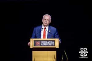 University of Nebraska President Dr. Jeffery Gold speaking during the Welcome to Dani Busboom-Kelly Celebration event Thursday, February 6, 2025 in Lincoln, Nebraska. Photo by John S. Peterson.