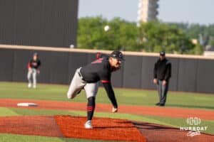 Omaha’s Ben Weber pitches during a baseball game against North Dakota State Wednesday, May 21st, 2025 in Omaha, Nebraska. Photo by Brandon Tiedemann.