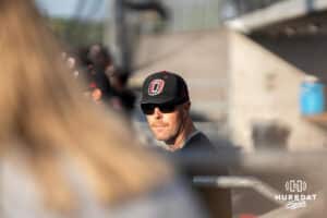 Omaha’s head coach Evan Porter looks on during a baseball game against North Dakota State Wednesday, May 21st, 2025 in Omaha, Nebraska. Photo by Brandon Tiedemann.