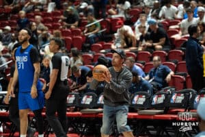 Ryan Nembhard střílí během basketbalové hry ve středu 16. července 2025 v Las Vegas. Foto Brandon Tiedemann.