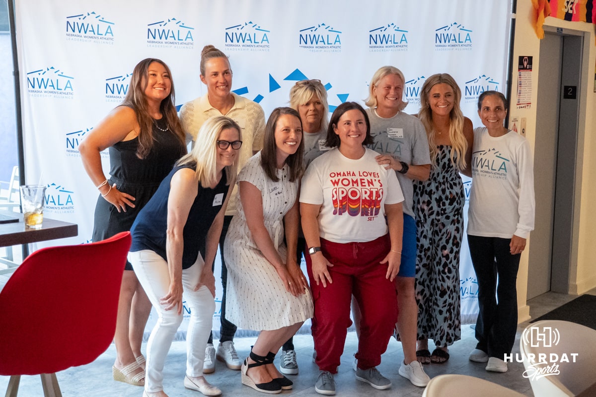 The NWALA Board before the National Women’s Athletic Leadership Alliance Awards Monday July 21st 2025 in Omaha, Nebraska. Photo by Brandon Tiedemann.
