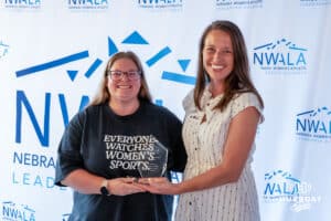 Ashley Conrad wins Athletic Trainer Of the Year during the National Women’s Athletic Leadership Alliance Awards Monday July 21st 2025 in Omaha, Nebraska. Photo by Brandon Tiedemann.