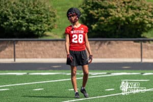 Bryson Williams during Westside football practice on Tuesday, August 12th, 2025 in Omaha Nebraska. Photo by Brandon Tiedemann.