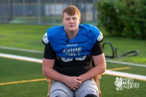 Matt Erickson takes a seat before Millard North football practice on Saturday, August 16th, 2025 in Omaha, Nebraska. Photo by Brandon Tiedemann.